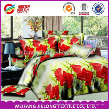 2017 Weifang supplier In stock 3D 100% polyester Wholesale Commercial bedding sets for DIfferent market